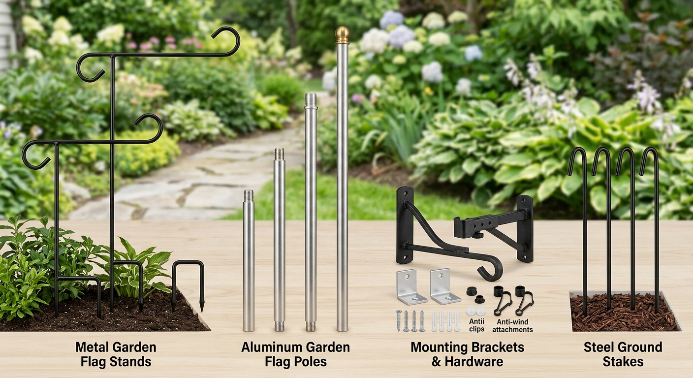 Garden Flag Poles & Stands